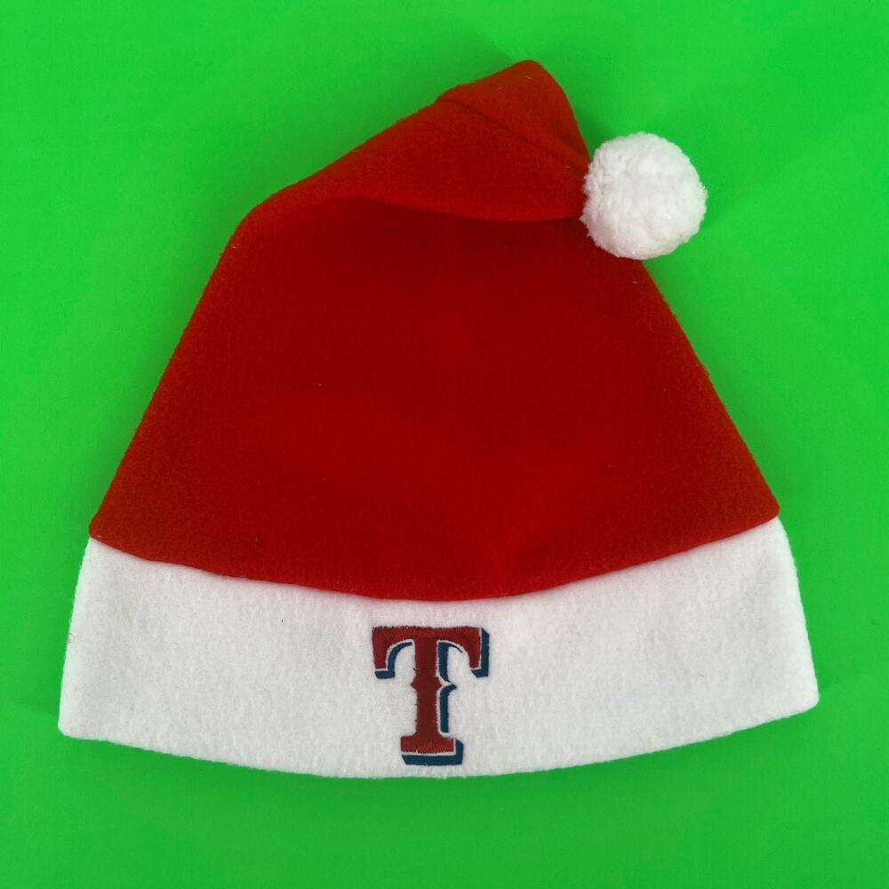 Texas Rangers MLB baseball Santa hat Coca Cola Harley Davidson Winn Dixie